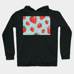 Cute Strawberries Pattern Mask - Beautiful Sunflower background - Great Gift For Her Hoodie